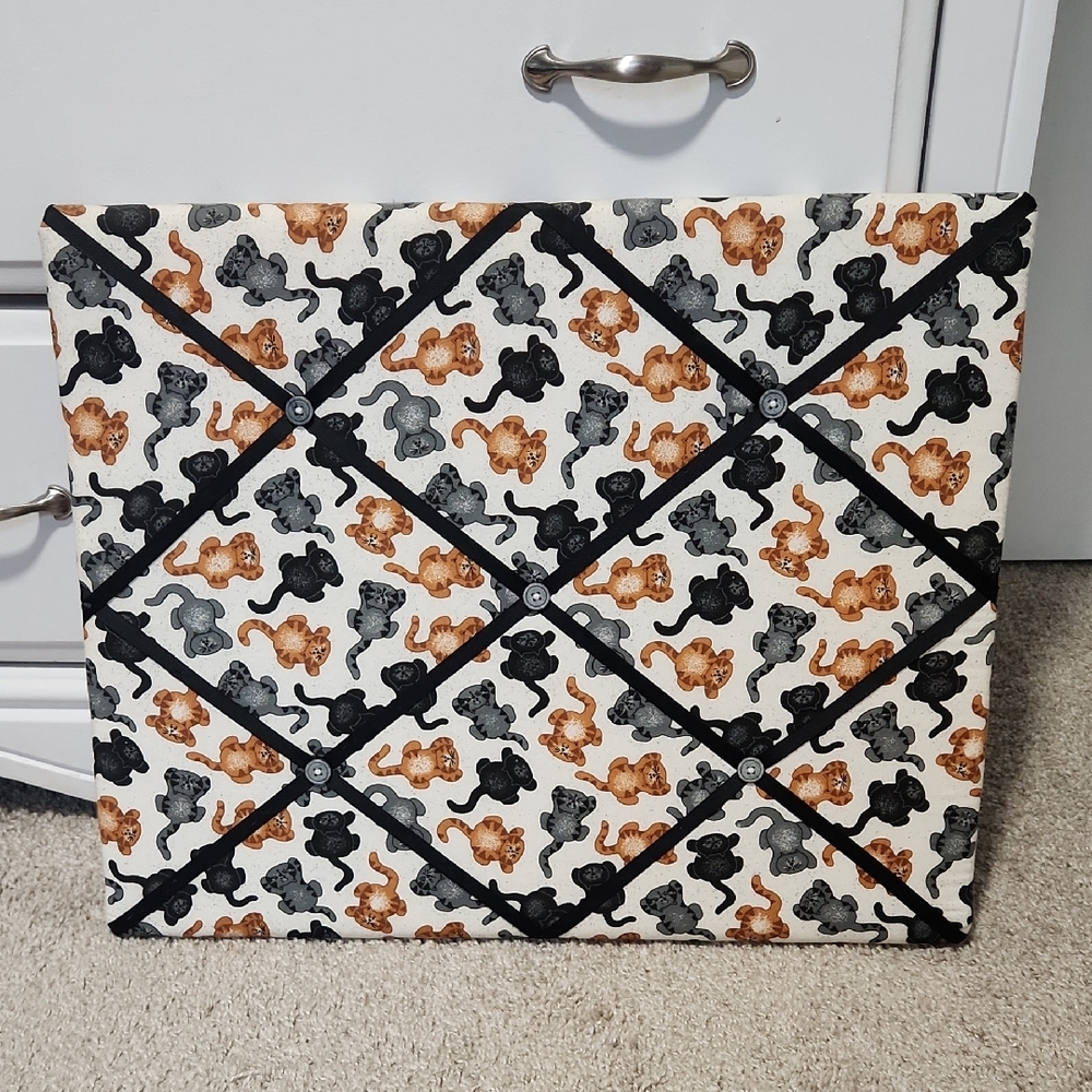 Handmade Cat Print Memo Board
